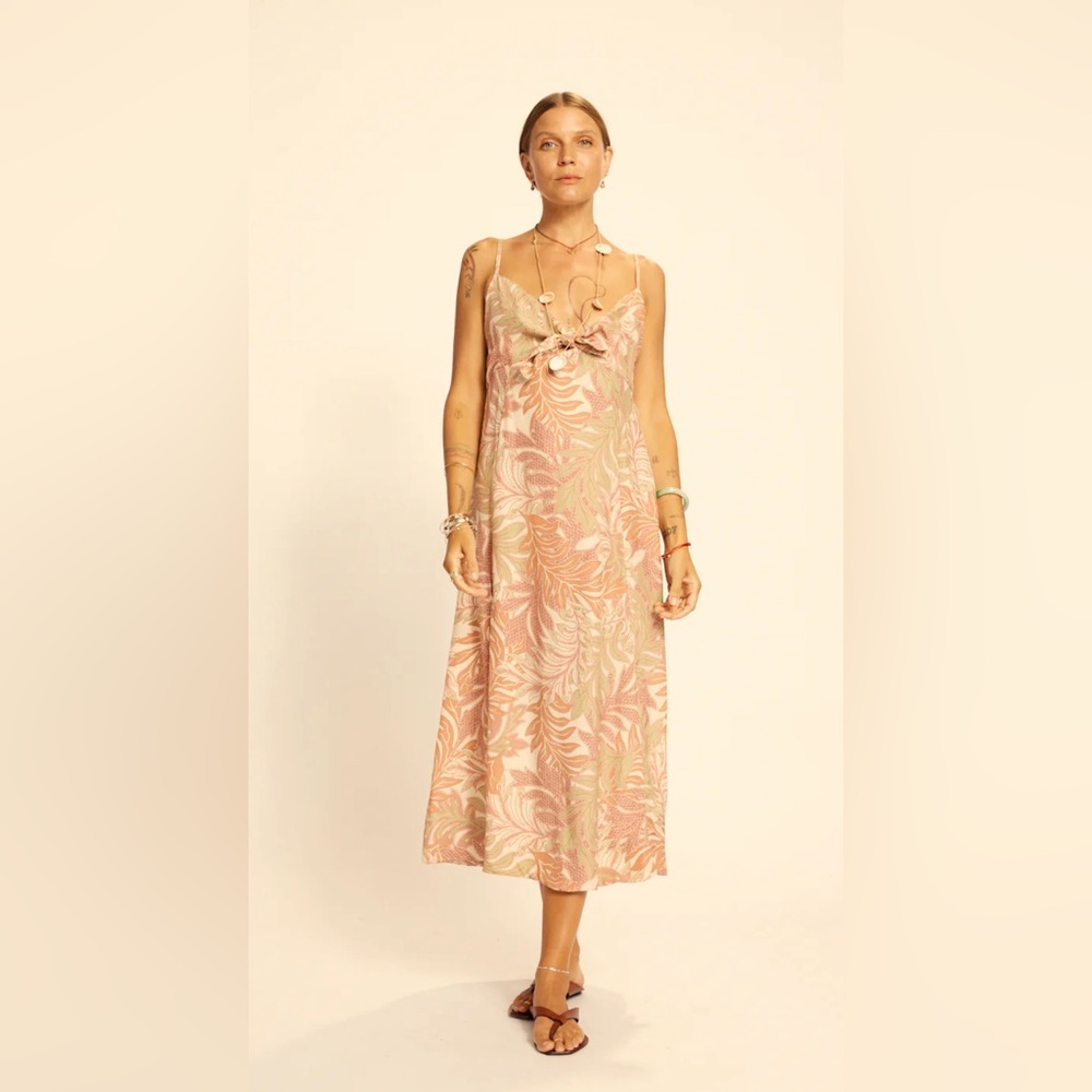 NWT Natalie Martin SOPHIE DRESS, size XS, jungle print clay